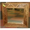 Image 1 : WOOD FRAMED MIRROR, 24 X 24