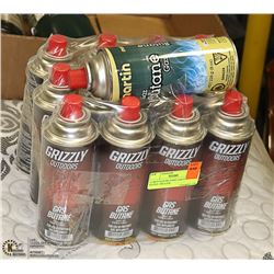 12 BOTTLES BUTANE GAS FOR STOVE / HEATER