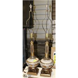 ONE PAIR OF LAMPS 38.5 INCHES TALL