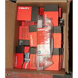 BOX OF HILTI FASTENER CHARGES. TOOLS