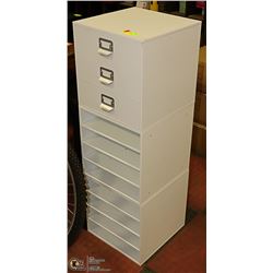 LOT OF 3 OFFICE ORGANIZER CABINETS WHITE IN COLOUR