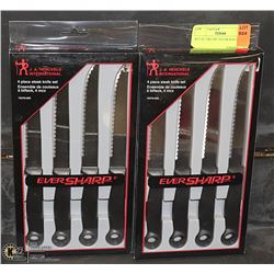 SET OF TWO 4PC STEAK KNIFE SETS
