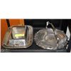 Image 1 : PAIR OF SILVER SERVING DISHES
