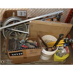 PALLET OF ASSORTED CONSTRUCTION ITEMS