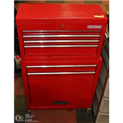 TWO SECTION CRAFTSMAN ROLLING TOOL BOX WITH KEYS