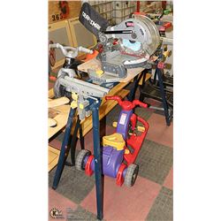 CRAFTSMAN MITRE SAW ON CRAFTSMAN FOLDING STAND