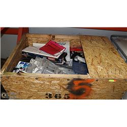 LARGE CRATE OF HIGH PERFORMANCE CAR PARTS