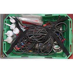 GREEN BIN OF MISC CAULKING GUNS SILICONE,
