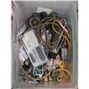 Image 1 : PLASTIC BIN OF MISC, BRACKETS AND SCREWDRIVERS SET