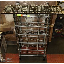 STAND ALONE WINE RACK HOLDS 24 BOTTLES & A HANGING