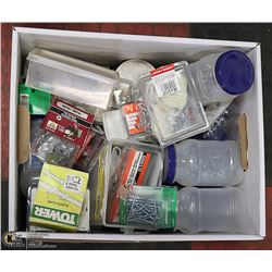 BOX OF ASSORTED HARDWARE