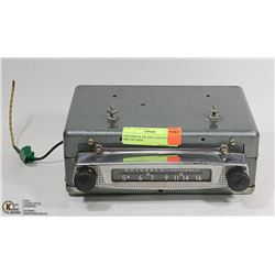 MOTOROLA 395 A.M. CAR STEREO PRE FM 1950'S