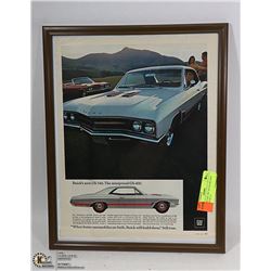 11 X 14 BUICK 1967 AD GS-400 AND GS-340 MUSCLE