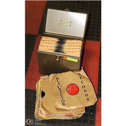 LOT OF APPROX 75 VINTAGE 78RPM ALBUMS PLUS A METAL