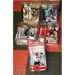 LOT OF FIVE ASSORTED NHL MCFARLANE FIGURES
