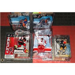 LOT OF 5 ASSORTED HOCKEY MCFARLANE ACTION FIGURES
