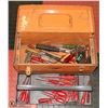 Image 1 : ORANGE METAL TOOL BOX  WITH TOOLS