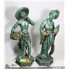 Image 1 : 1960'S UNIVERSAL STATUARY 16 1/2" ASIAN FARMER AND