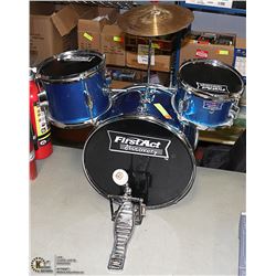 CHILDRENS 3PC BLUE DRUM SET