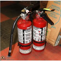 LOT OF 2 X 5LBS  CHARGED FIRE EXTINGUISHERS