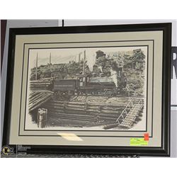 FRAMMED & MATTED RAILWAY ART SIGNED BY MICHAEL