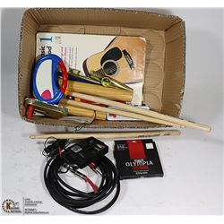 BOX FULL OF MUSICAL INSTRUMENTS INCL.