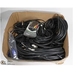 LARGE BOX OF PROFESSIONAL STAGE CORDS -