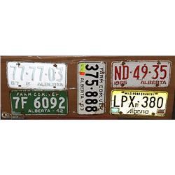 ESTATE COLLECTION OF 5 VINTAGE LICENSE