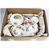Image 1 : BOX WITH 3 FINE CHINA TEA CUP SETS (MADE