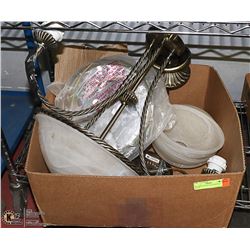 DECORATIVE METAL & FROSTED GLASS