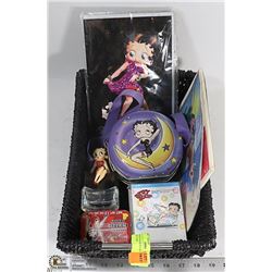BLACK WICKER BASKET WITH BETTY-BOOP