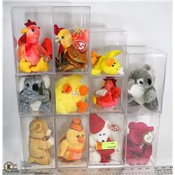 11 COLLECTIBLE TY BEANIE BABIES