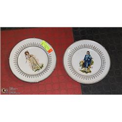 PAIR OF COLLECTOR PLATES. WOOD AND SONS. BURLSEM