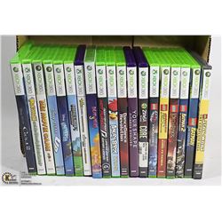 LOT OF 19 XBOX 360 GAMES.
