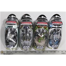 SET OF FOUR STAR WARS TITANIUM DIECAST