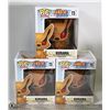Image 1 : CASE LOT OF 3 NARUTO KURAMA POP VINYL FIGURES