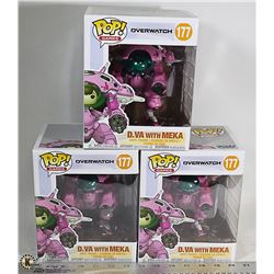 CASE LOT OF 3 OVERWATCH POP VINYL FIGURES