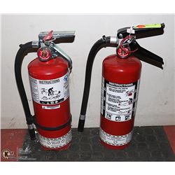 LOT OF 2 X 5LBS  CHARGED FIRE EXTINGUISHERS