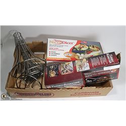 FLAT OF DICER SLICER, TURBO ROASTER, CHICKEN RACKS