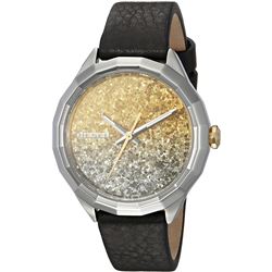 NEW DIESEL 36MM GOLD/SILVER GLITTER DIAL MSRP $209