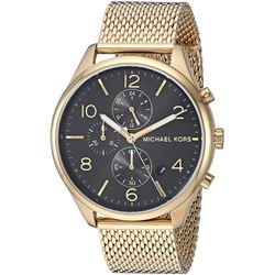 NEW MICHAEL KORS TRIPLE CHRONO GOLD TONE MSRP$345