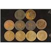 Image 2 : 10 ASSORTED 1903-1920 CANADA LARGE CENTS