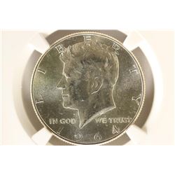 1964 90% SILVER KENNEDY HALF DOLLAR NGC MS64