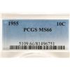 Image 3 : 1955 SILVER ROOSEVELT DIME PCGS MS66