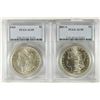 Image 1 : 2-PCGS SLABBED MORGAN SILVER DOLLARS 1881-S