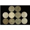 Image 2 : 10 ASSORTED 1958-1963 MEXICO .100 SILVER PESOS