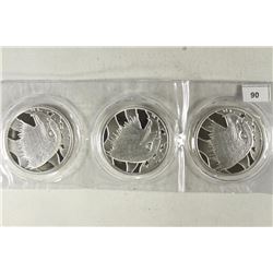 3-1 TROY OZ .999 FINE SILVER PROOF ROUNDS