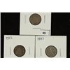 Image 1 : 1882, 1883 & 1887 SEATED LIBERTY DIMES