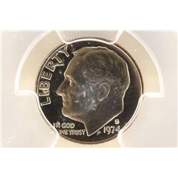1974-S ROOSEVELT DIME PCGS PR69 DCAM