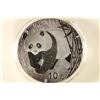 Image 1 : 2002 CHINA 10 YUAN PANDA 1 TROY OZ .999 FINE SILV.